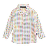 Daniele Alessandrini Langarmshirt Logomuster Weiß für Kinder