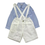 Barcellino Completo 2 Pezzi Camicia-Bermuda-Bianco per Neonato 110110 BIANCO BARCELLINO 