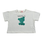 Vicolo T-Shirt Girocollo Tinta Unita con Stampa per Bambina 3146MY00142 BIANCO VICOLO 