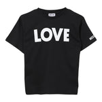MOSCHINO t-shirt girocollo tinta unita con stampa Nero per Bambina HDM06HXXX NERO MOSCHINO 