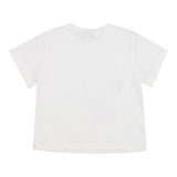 Twinset – Einfarbiges T-Shirt mit Rundhalsausschnitt und weißem Aufdruck für Mädchen