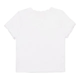 Diesel T-Shirt Girocollo Tinta Unita con Ricami per Bambina K00636 BIANCO DIESEL 