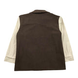 NEVER TOO camicia manica lunga tinta unita con maniche in contrasto Marrone per Bambino NT2123R MARRONE NEVER TOO 
