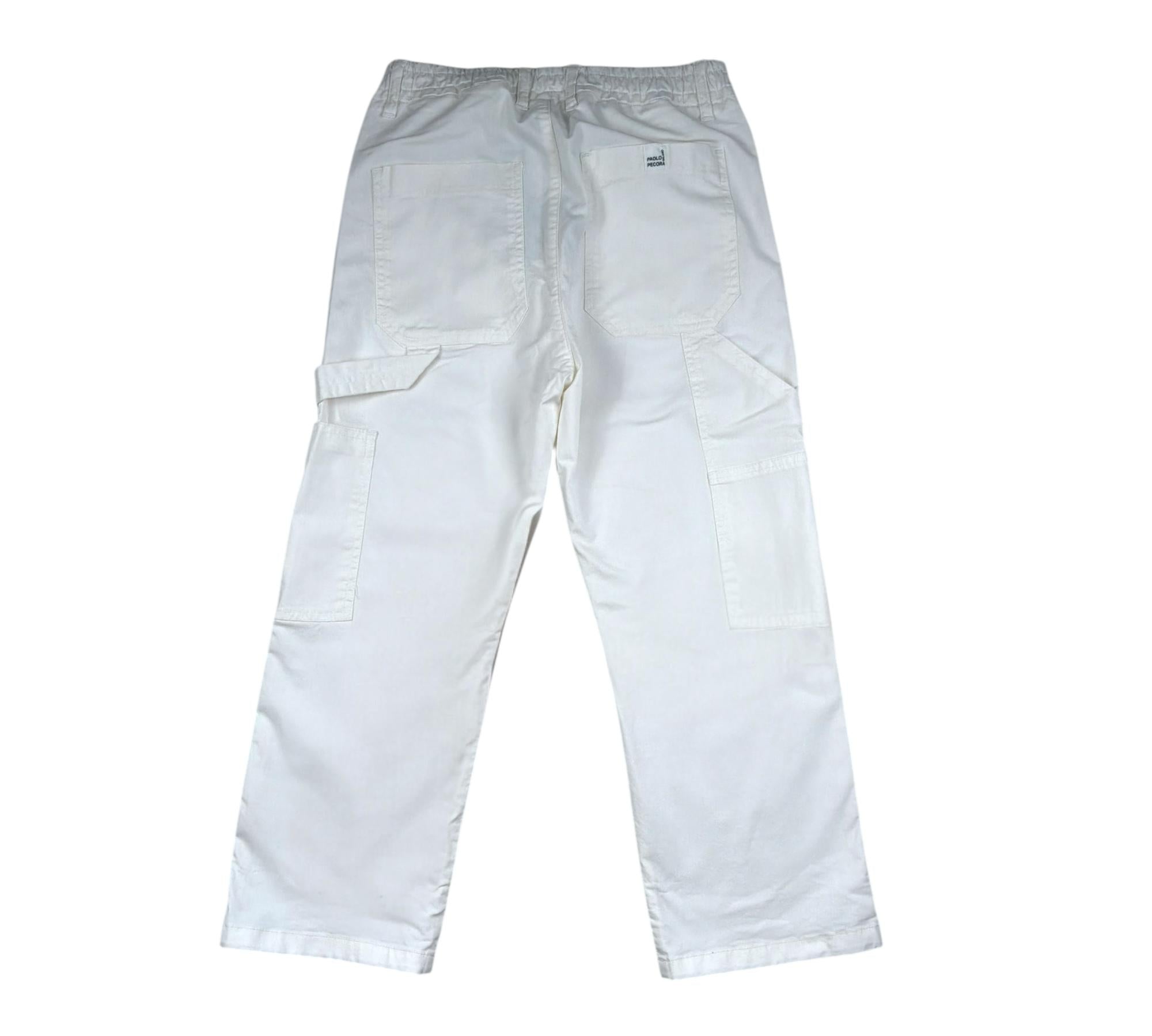 Paolo Pecora Pantalone Tinta Unita con Elastico In Vita per Bambino PP4385 PANNA PAOLO PECORA 
