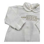 Elisabetta Franchi Tutina Manica Lunga Tinta Unita con Logo per Neonata ENTU55 PANNA ELISABETTA FRANCHI 