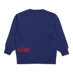 DSQUARED2 maglia girocollo tinta unita con ricamo logo Blu per Bambino DQ2488J BLU DSQUARED2 