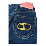 Elisabetta Franchi Jeasn Tinta Unita con Elastico In Vita per Neonata EGPA36 BLU ELISABETTA FRANCHI 