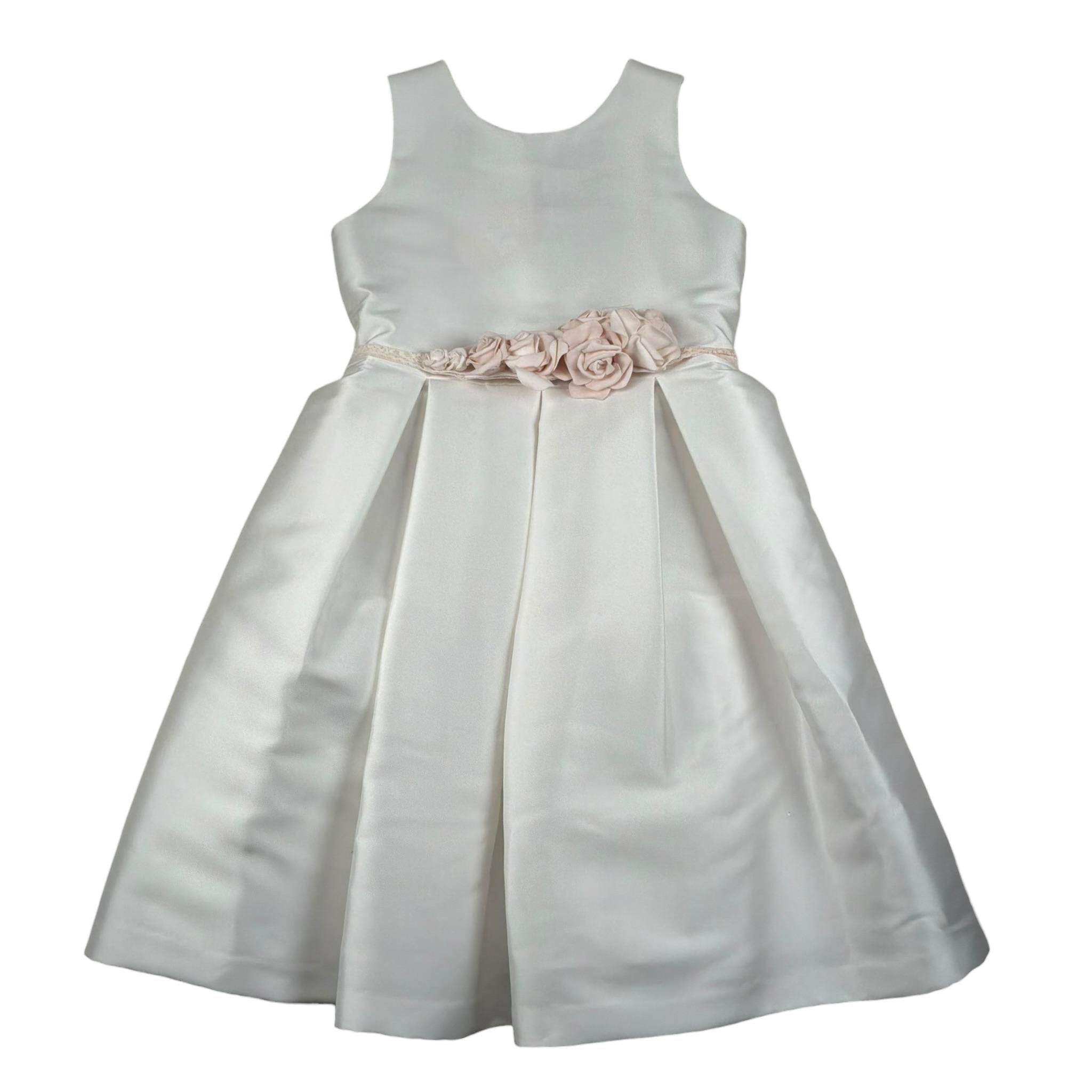 Mimilu' Abito Cerimonia Tinta Unita Giromanica per Bambina 434 BIANCO MIMILU' 