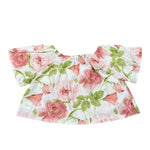 Magil Top Tinta Unita con Fantasia Fiori per Bambina FN21162 BIANCO MAGIL 