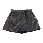 LIU JO short tinta unita in ecopelle Nero per Bambina KF4012E0392J NERO LIU JO 