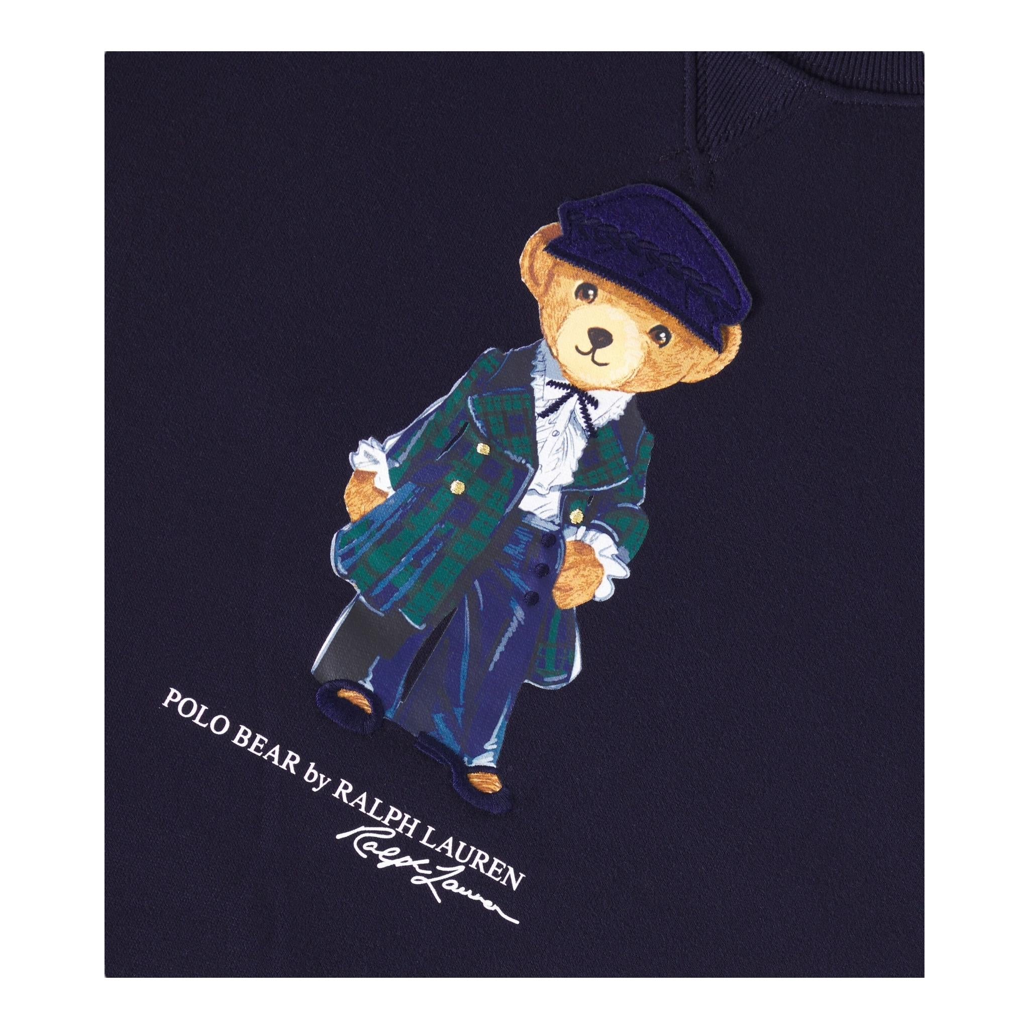 RALPH LAUREN abito tinta unita con stampa Blu per Bambina 312952155001X BLU RALPH LAUREN 