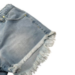 Lu Lu By Miss Grant Short In Denim tinta unita con Elastico In Vita Azzurro per Bambina LL3376 AZZURRO LU LU BY MISS GRANT 