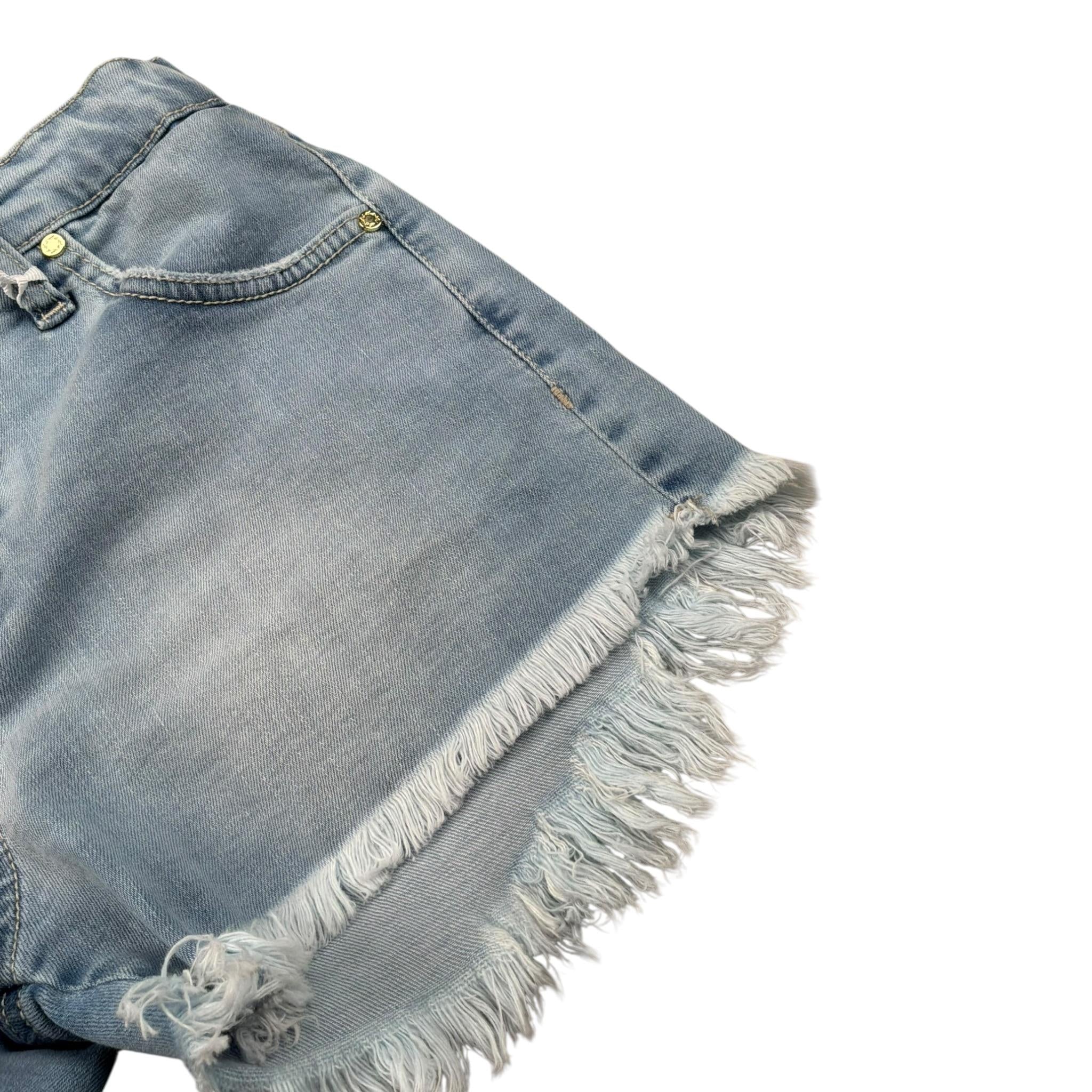 Lu Lu By Miss Grant Short In Denim tinta unita con Elastico In Vita Azzurro per Bambina LL3376 AZZURRO LU LU BY MISS GRANT 