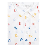 GUESS camicia tinta unita con stampa Bianco per Bambino N3RH07WBHQ0 BIANCO GUESS 