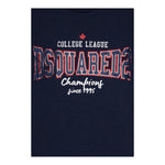 Dsquared2 T-Shirt Girocollo Tinta Unita con Stampa per Bambino DQ2742 BLU DSQUARED2 