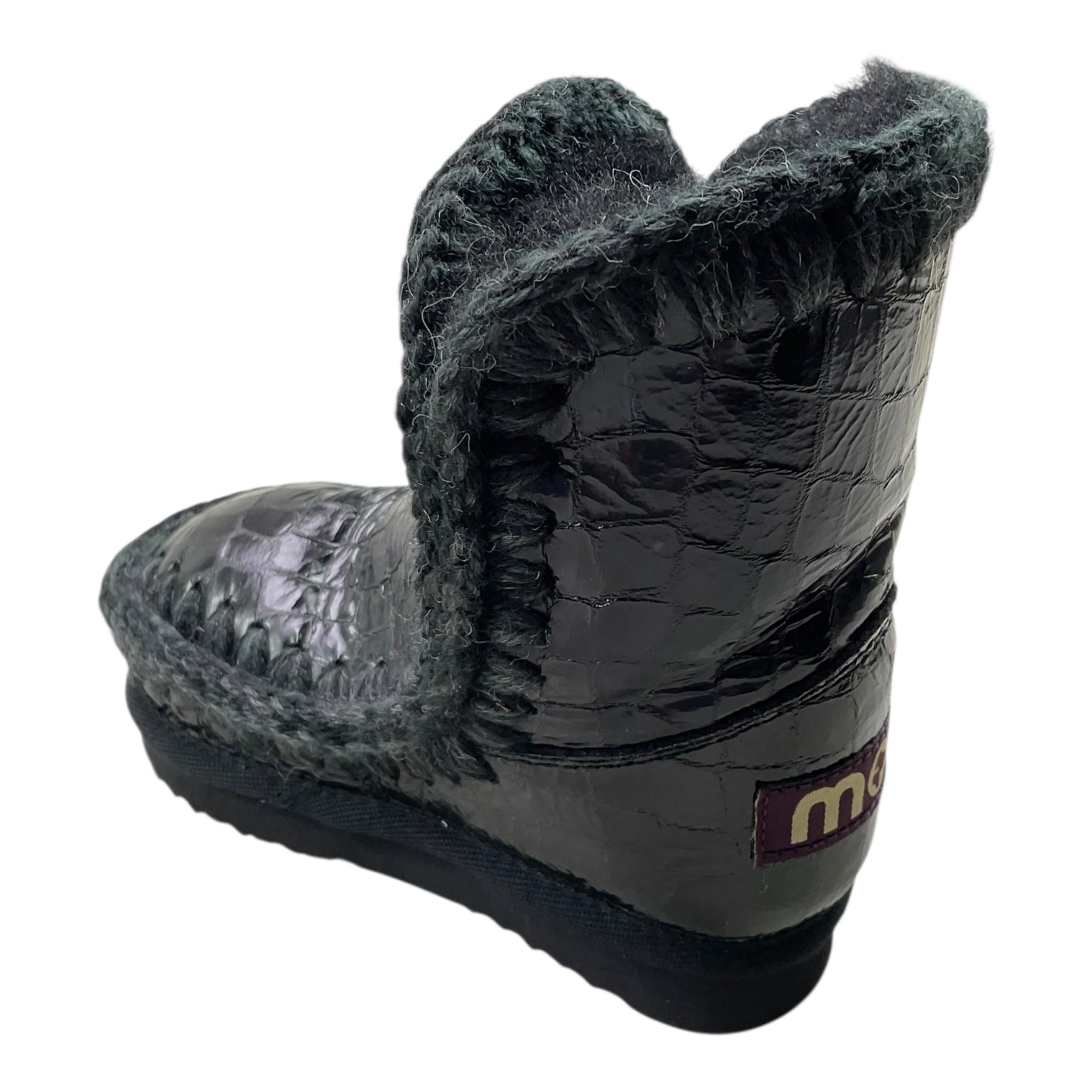 MOU stivaletti tinta unita con pelliccia Nero per Bambina FK101000C NERO MOU 