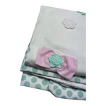 I Delfi Coperta Tinta Unita Fantasia Pois E Ricami per Neonata 25P5146 BIANCO I DELFI 