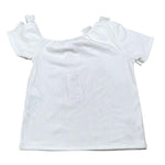 Please T-Shirt Tinta Unita con Applicazioni per Bambina MB32070G73 BIANCO PLEASE 