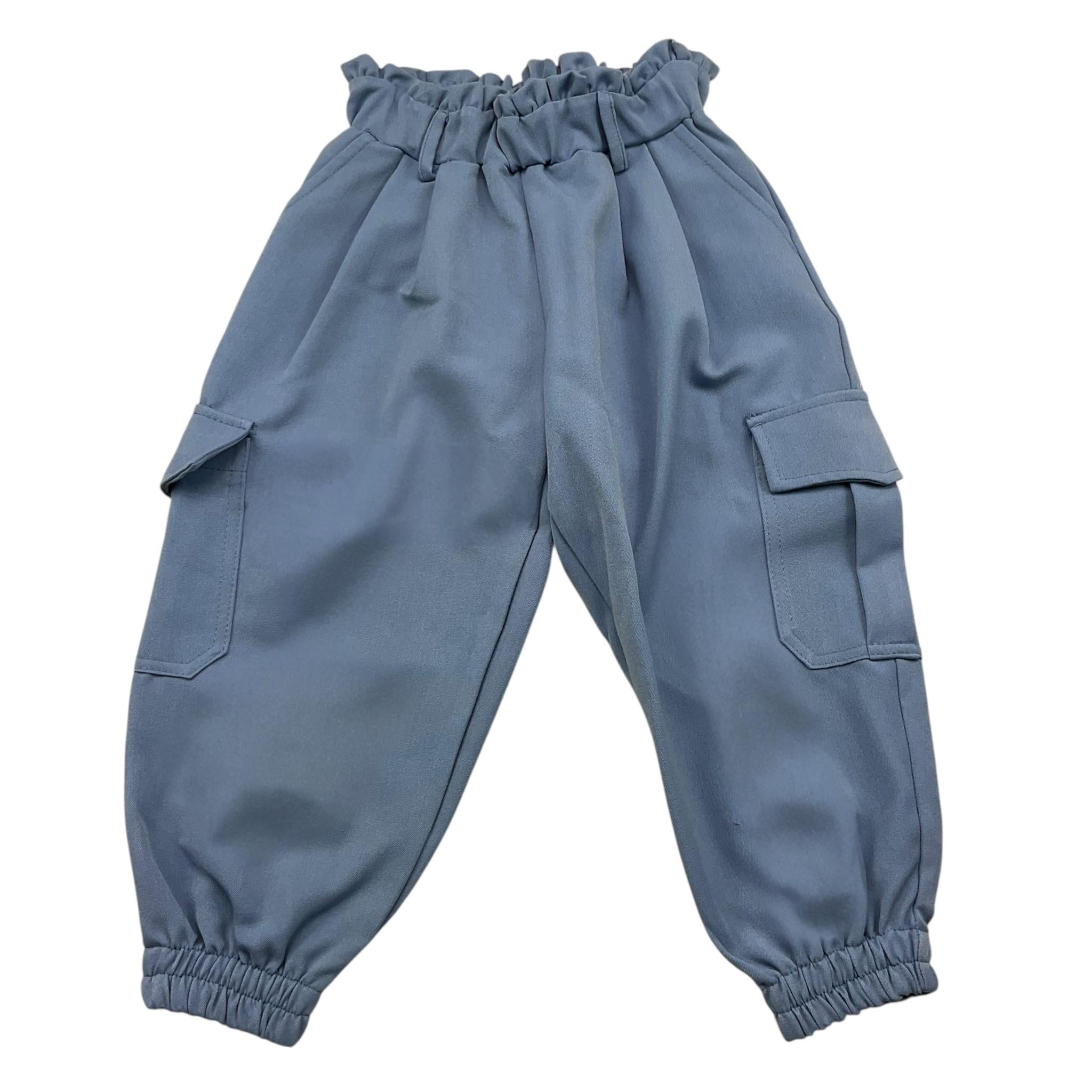 MAGIL pantalone tinta unita con elastico in vita Azzurro per Bambina GN25090 AZZURRO MAGIL 