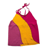 J'Aime‘ Mehrfarbiges dreifarbiges Stricktop für Mädchen