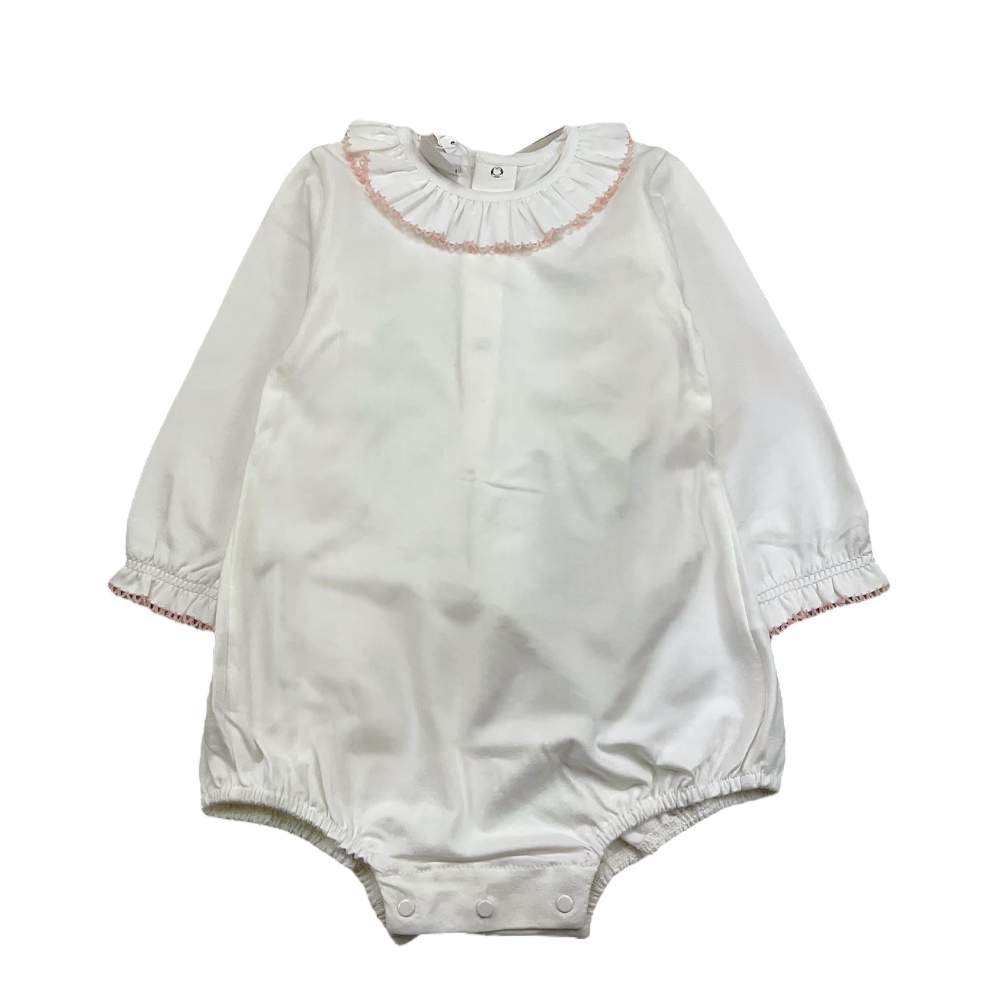 PAZ RODRIGUEZ body tinta unita con colletto Bianco per Neonata 02089079K BIANCO PAZ RODRIGUEZ 