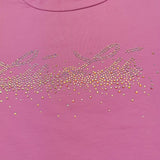 Lu Lu By Miss Grant T-Shirt Girocollo Tinta Unita con Brillantini per Bambina LL3691 ROSA LU LU BY MISS GRANT 