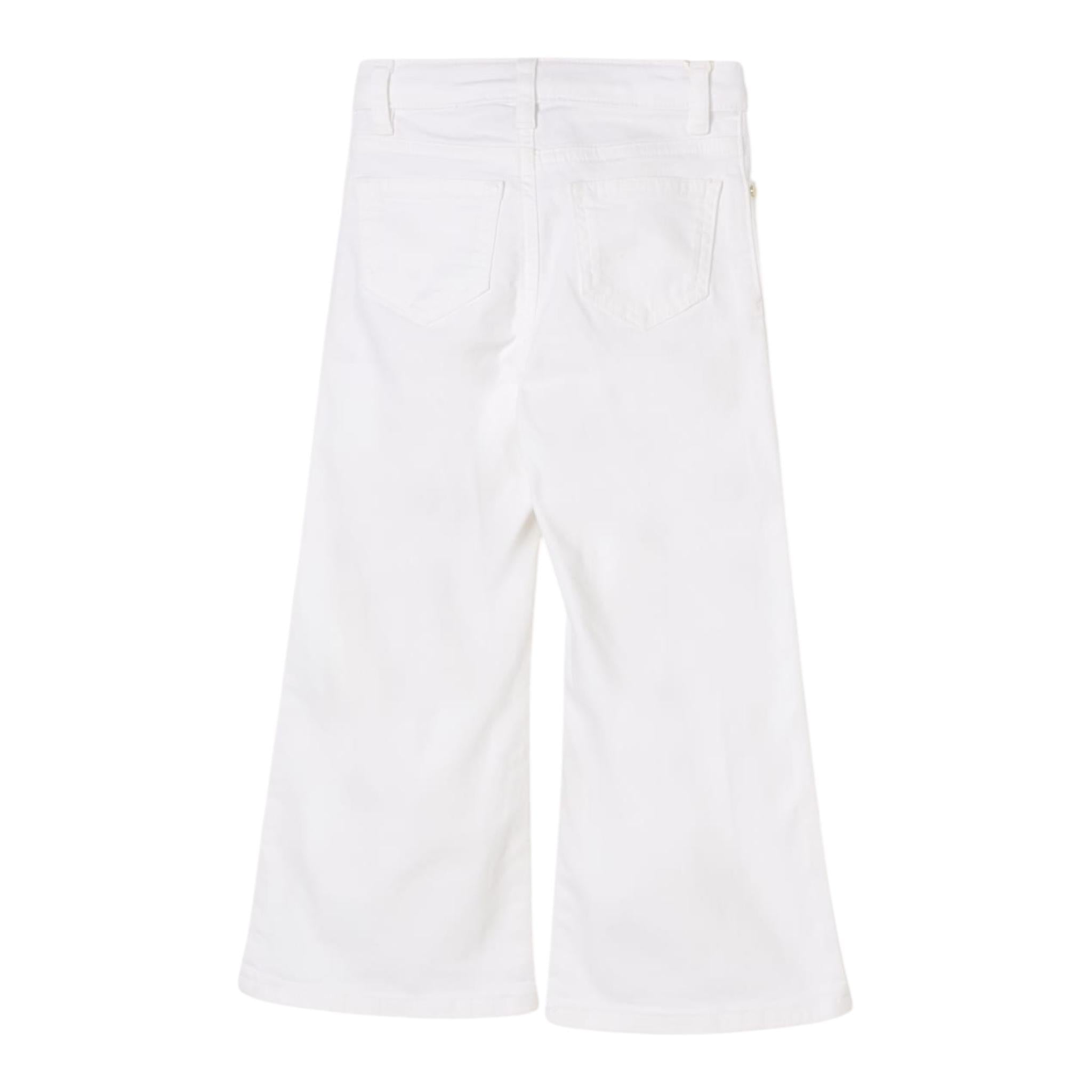 Twinset Pantalone Modello A Palazzo Tinta Unita per Bambina 251GJ2611X BIANCO TWINSET 