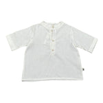 Petit Indi camiciaMezza Manica Girocollo Tinta Unita  per Neonato SS25BK7120XN BIANCO PETIT INDI 