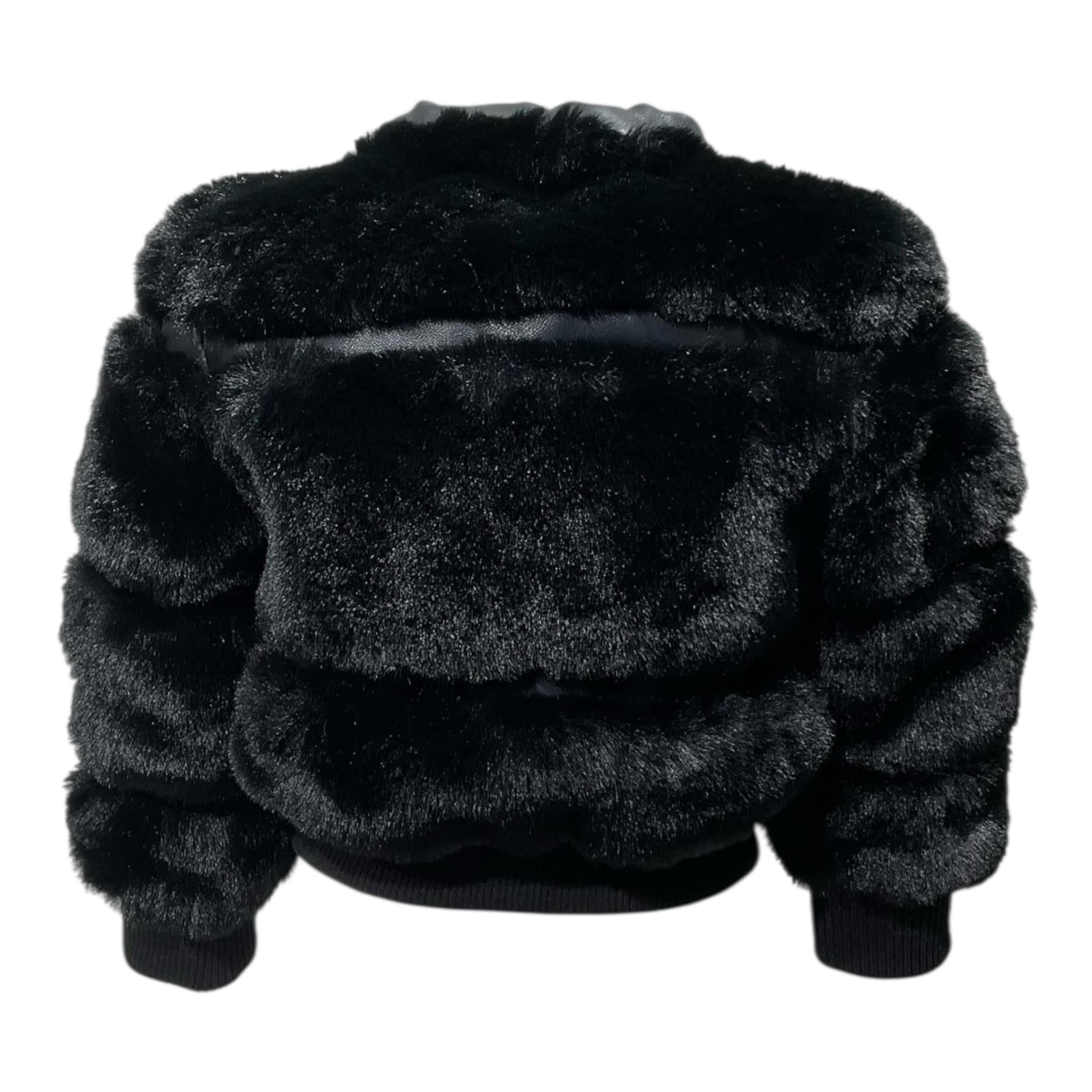 FUN & FUN pelliccia tinta unita cn zip Nero per Bambina FBJK00096 NERO FUN & FUN 