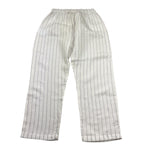 Petit Indi Pantalone Tinta Unita con Fantasia A Righe per Bambino SS25BK8225 BIANCO PETIT INDI 