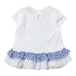 Monnalisa T-Shirt Girocollo Tinta Unita con Stampa per Neonata 399610 BIANCO MONNALISA 