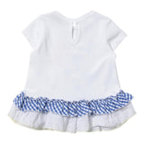 Monnalisa T-Shirt Girocollo Tinta Unita con Stampa per Neonata 399610 BIANCO MONNALISA 