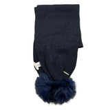 LIU JO sciarpa tinta unita con pon pon Blu per Bambina K69032 BLU LIU JO 