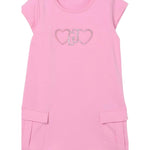 Liu Jo Abito Mezza Manica Tinta Unita con Logo per Neonata KA5017XN ROSA LIU JO 