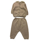 MARLU' completo 2pz maglia-pantalone tinta unita  Beige per Neonato IF5050 BEIGE MARLU' 