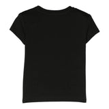 Balmain Einfarbiges T-Shirt mit Rundhalsausschnitt und Glitzer-Print Schwarz für Mädchen