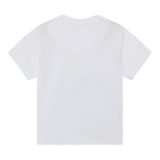 Mayoral Rundhals-T-Shirt einfarbig mit Kontrastdruck weiß für Neugeborene