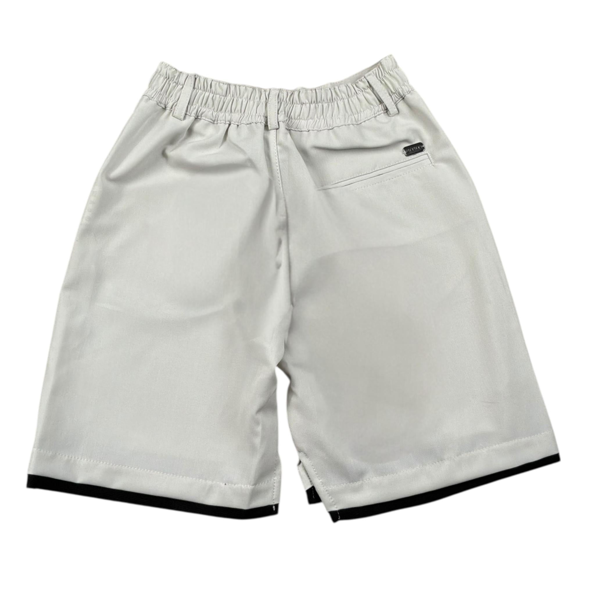 Stay Street Bermuda Tinta Unita con Elastico In Vita per Bambino BRB2000 BEIGE STAY STREET 