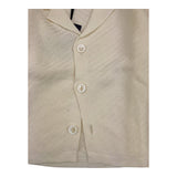 Emanuel Pris Einfarbige Strickjacke mit Knöpfen und Kragen, Creme für Neugeborene