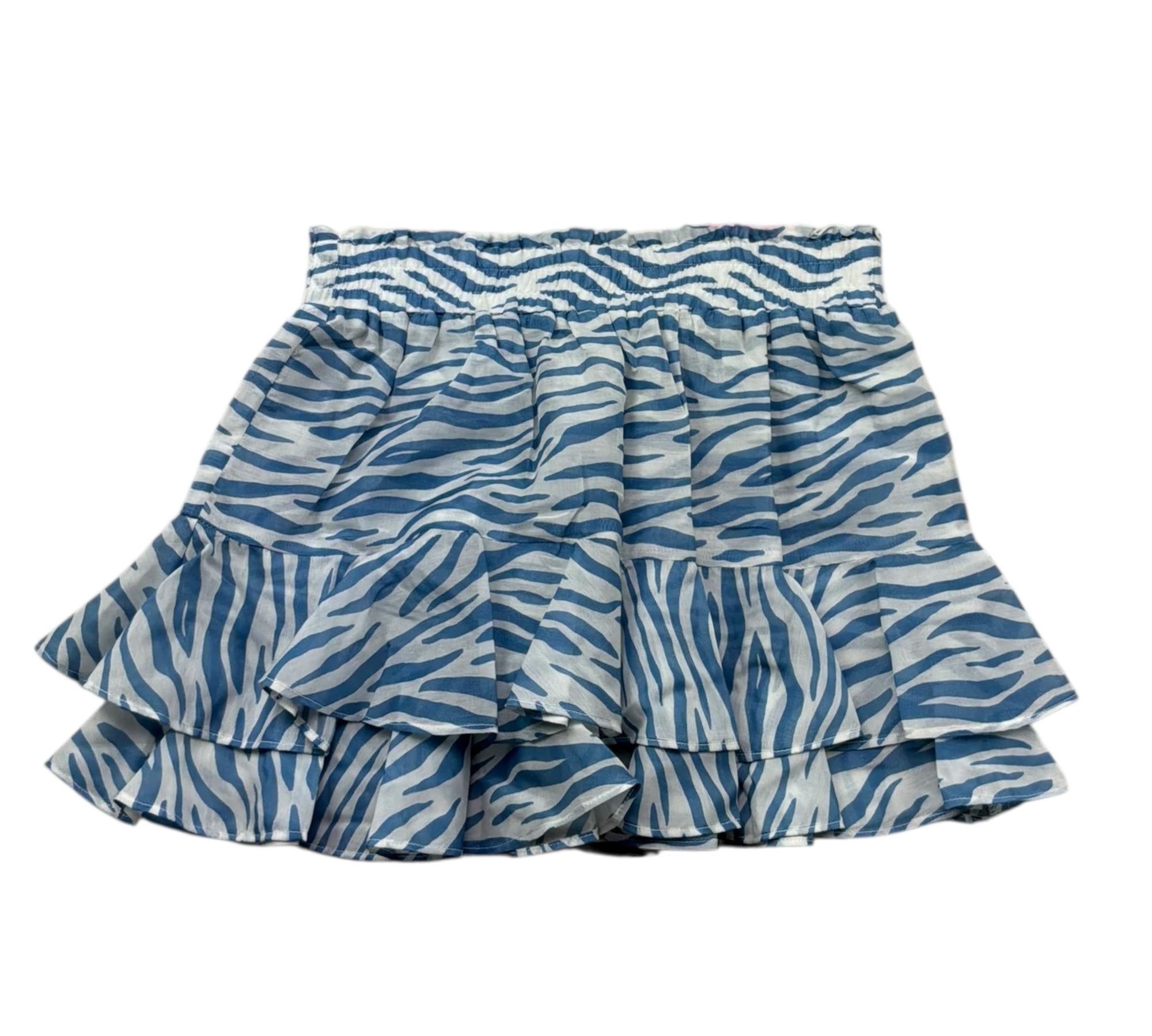 Saint Barth Gonna Fantasia Zebrata con Elastico In Vita per Bambina EIVISSA BIANCO SAINT BARTH 