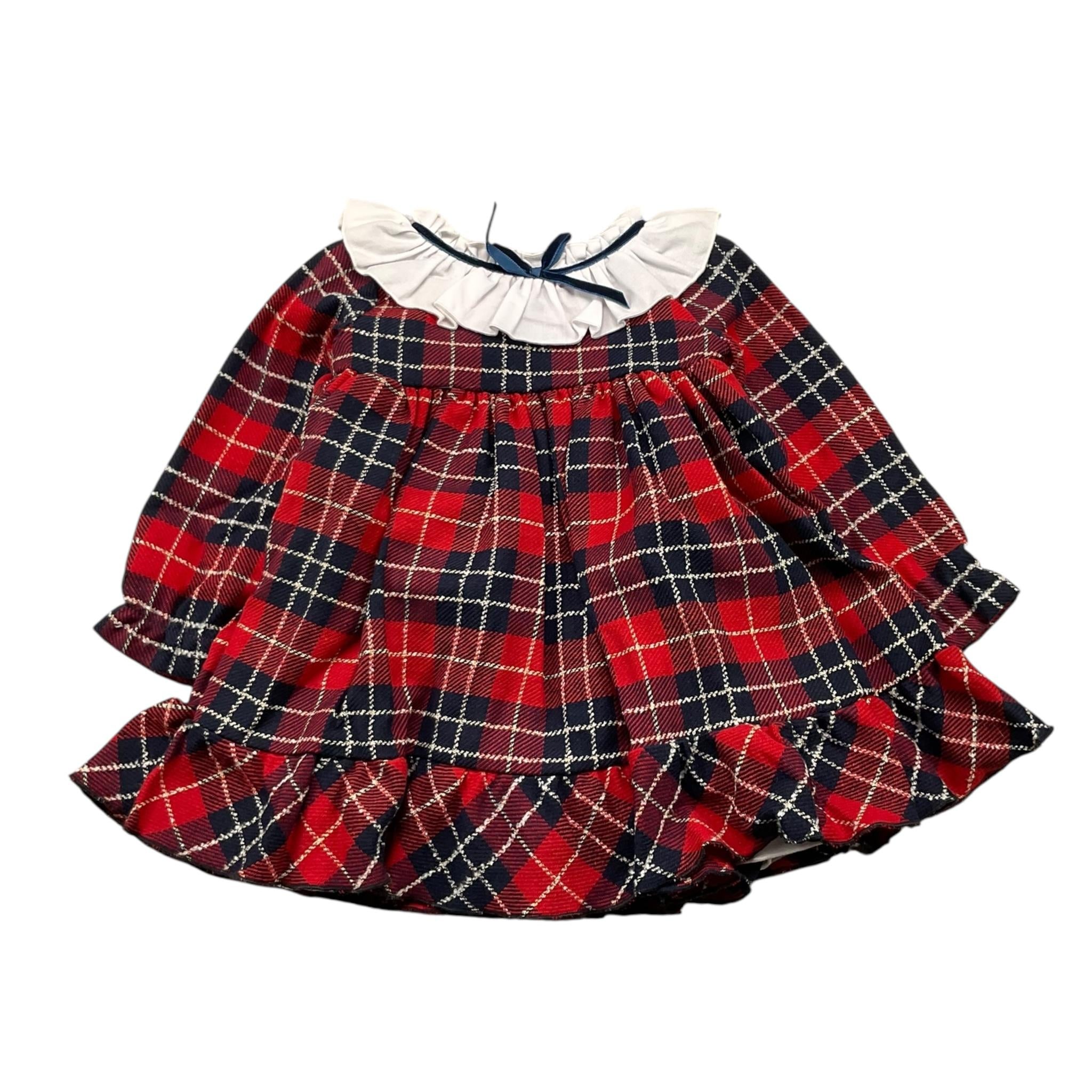 MAC ILUSIO'N abito manica lunga stampa fantasia con colletto in contrasto Rosso per Neonata 9529 ROSSO MAC ILUSIO'N 