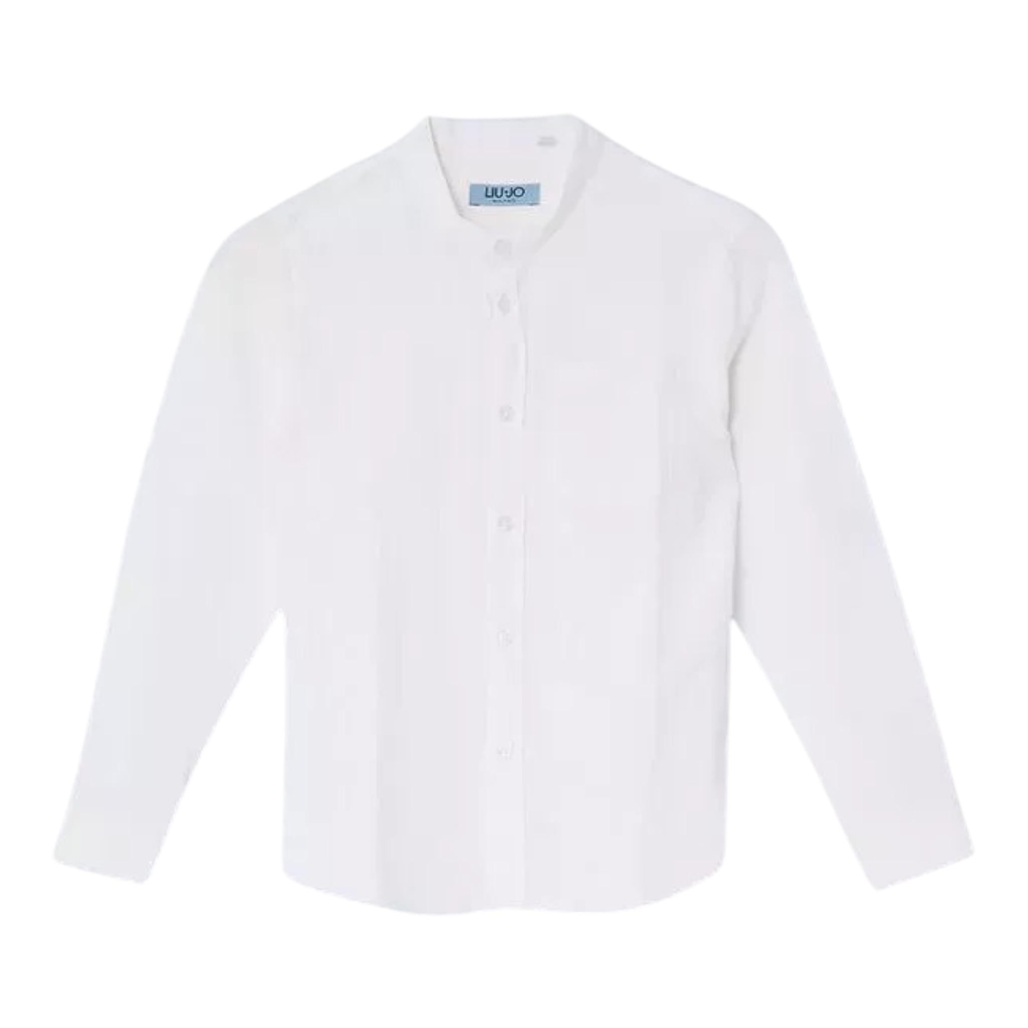 Liu Jo Camicia Tinta Unita Manica Lunga per Bambino QA3084 BIANCO LIU JO 
