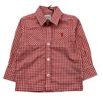 TRUSSARDI camicia manica lunga fantasia quadri Rosso per Neonato TIA25034 ROSSO TRUSSARDI 