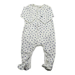 Petit Bateau Tutina Manica Lunga Tinta Uita con Stampe Cuori Panna per Neonato A087P PANNA PETIT BATEAU 