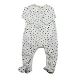 Petit Bateau Tutina Manica Lunga Tinta Uita con Stampe Cuori Panna per Neonato A087P PANNA PETIT BATEAU 