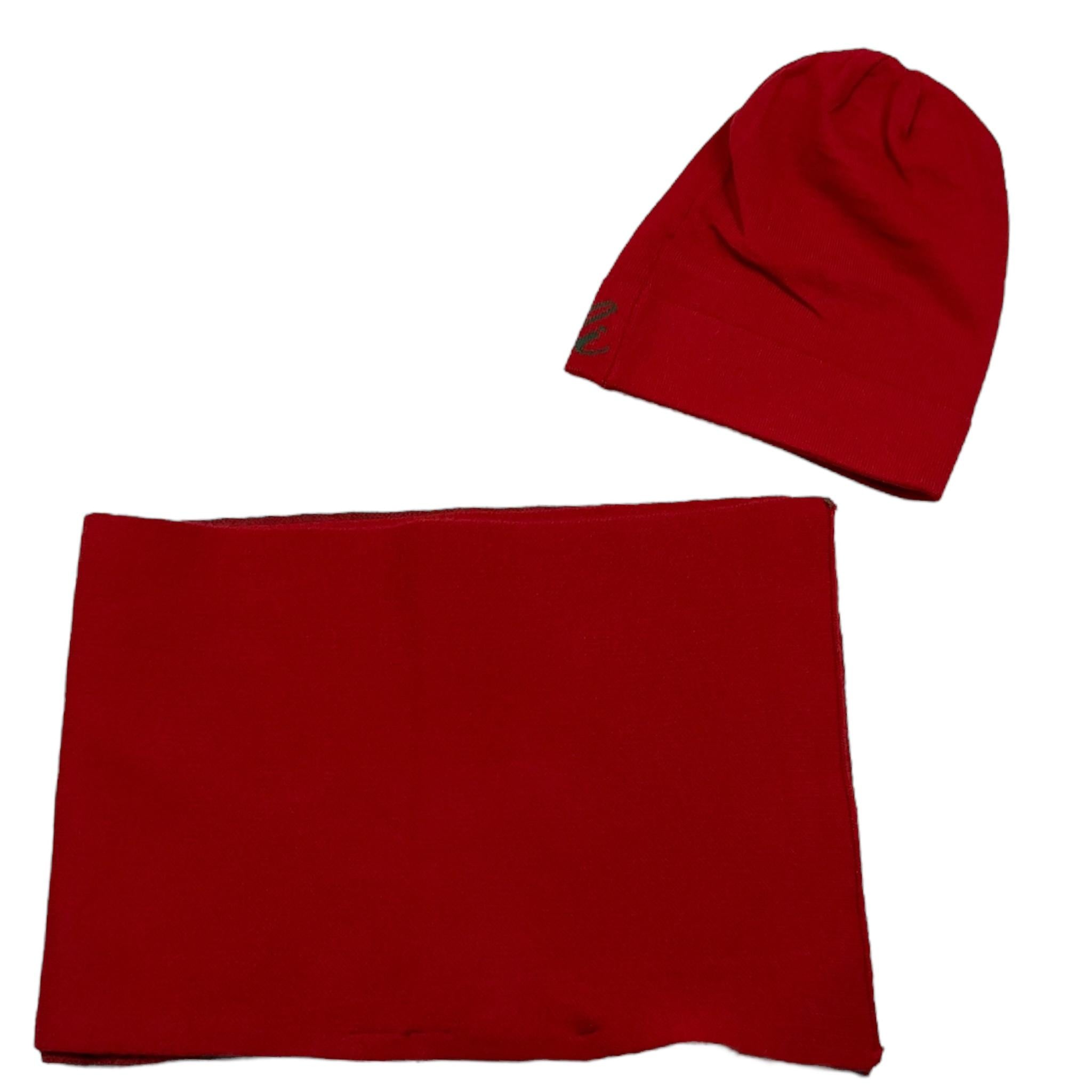 TRUSSARDI set cappello-sciarpa bicolore con stampa Rosso per Bambina TGA25007HS ROSSO TRUSSARDI 