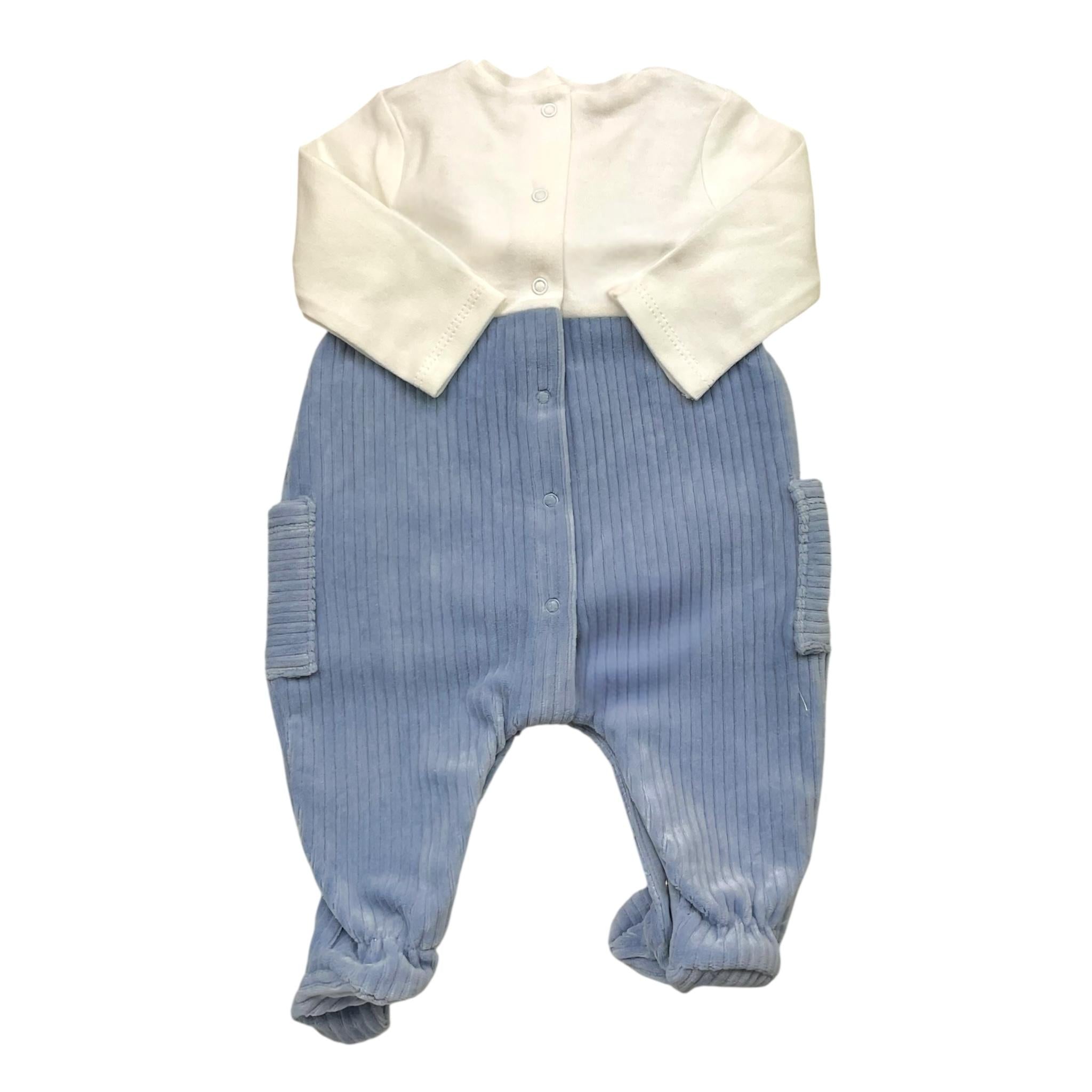 MAYORAL tutina bicolore con applicazioni in ciniglia Bianco/azzurro per Neonato 2617X BIANCO/AZZURRO MAYORAL 