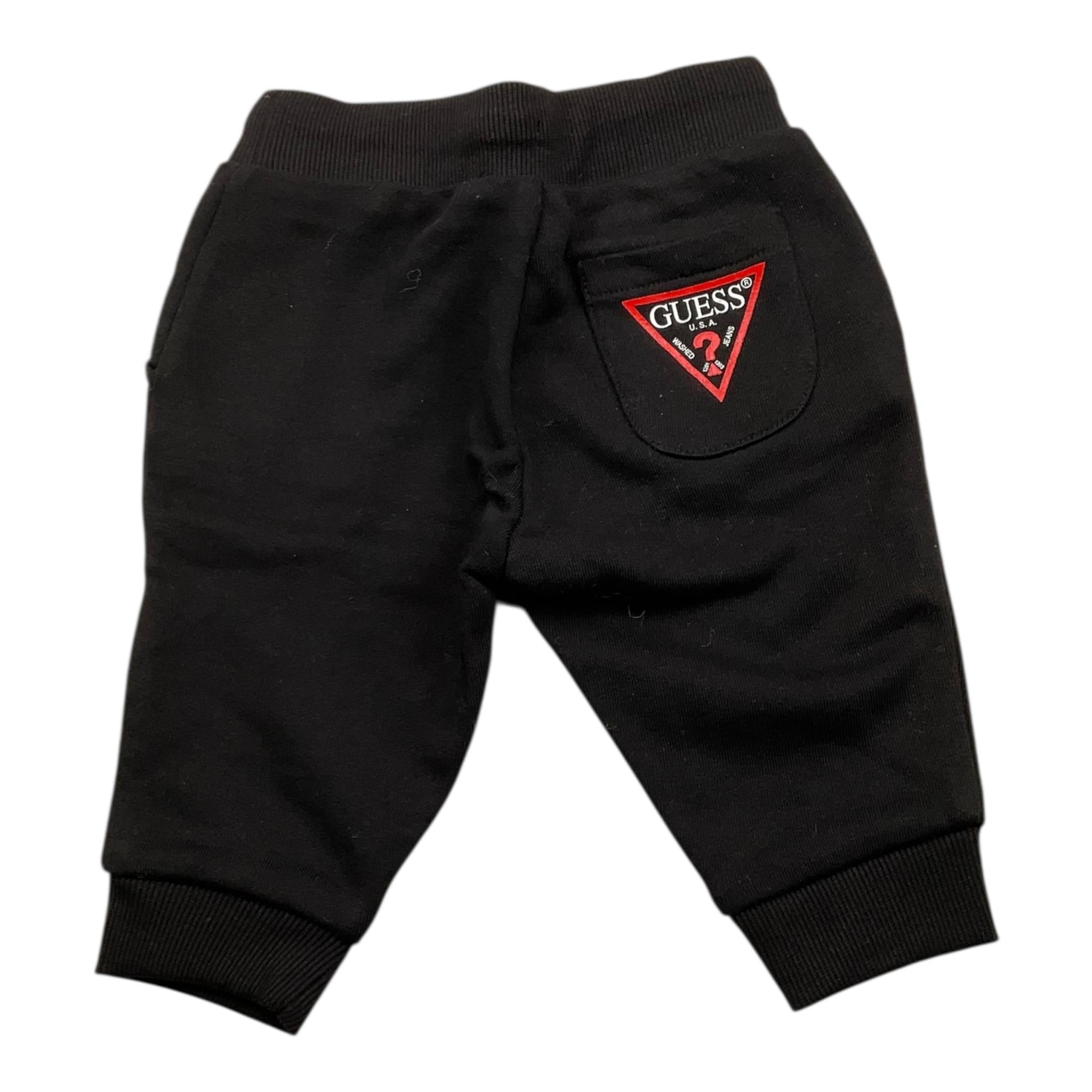 GUESS pantalone modello tuta tinta unita con logo Nero per Neonato N93Q17KAUG0N NERO GUESS 