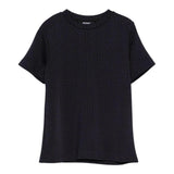 Balmain T-Shirt Girocollo Tinta Unita Logata per Bambino BW8R31 BLU BALMAIN 