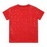 Iceberg T-Shirt Rundhalsausschnitt Einfarbig Logo Rot für Neugeborene